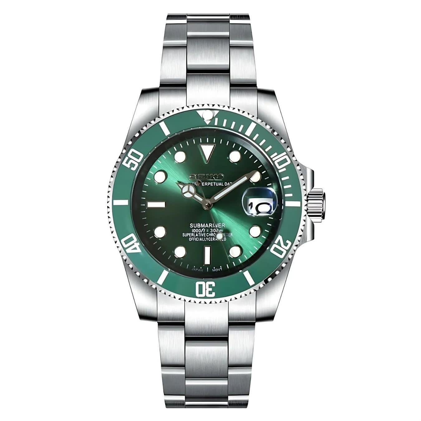 Seiko Green Hulk Submariner MOD