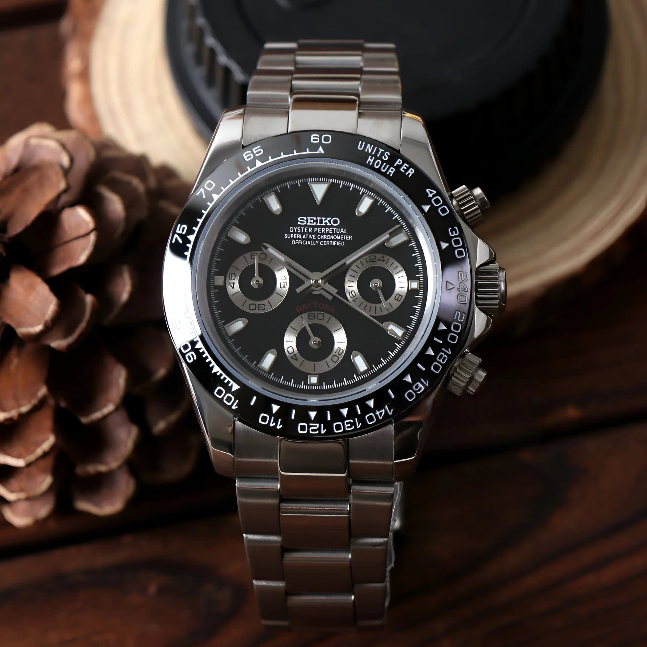 Seiko Black Panda Daytona MOD