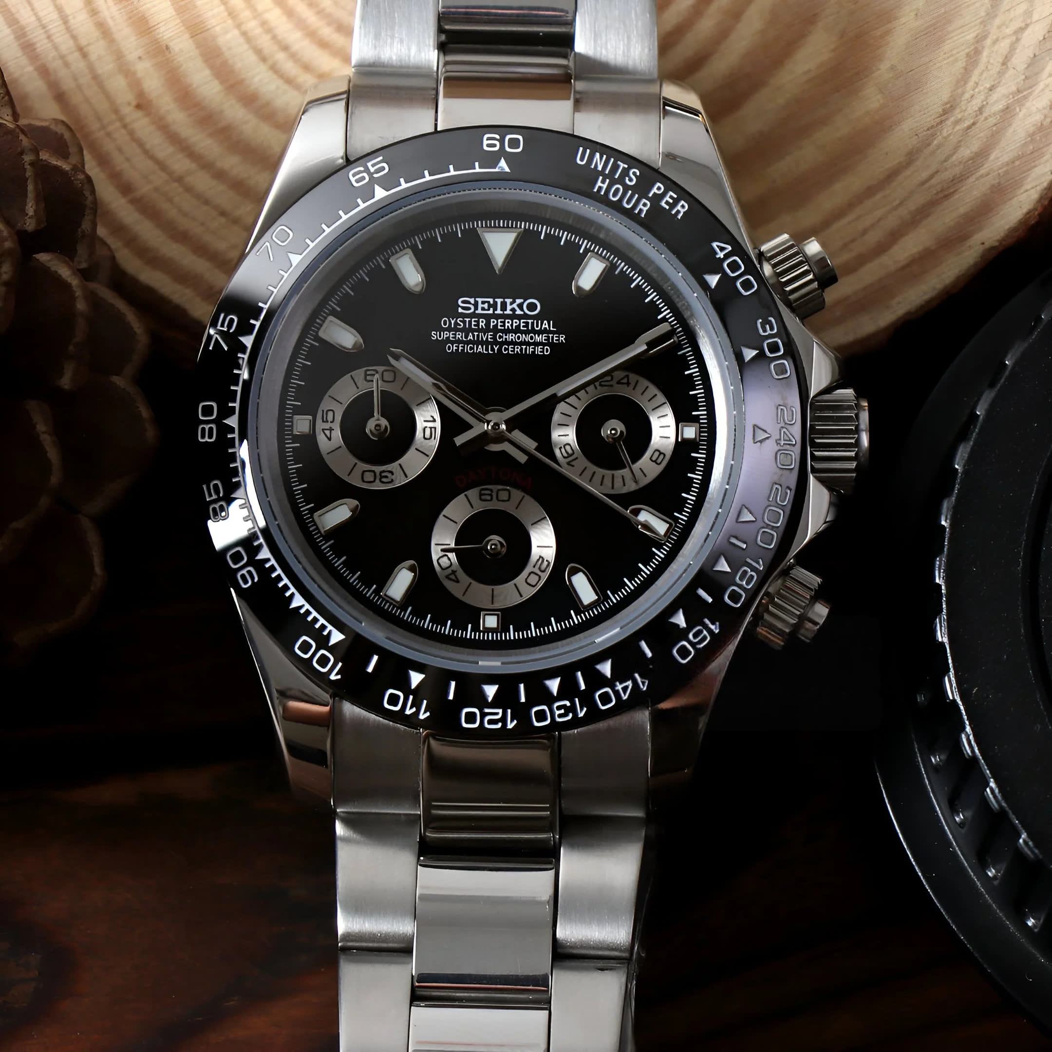 Seiko Black Panda Daytona MOD