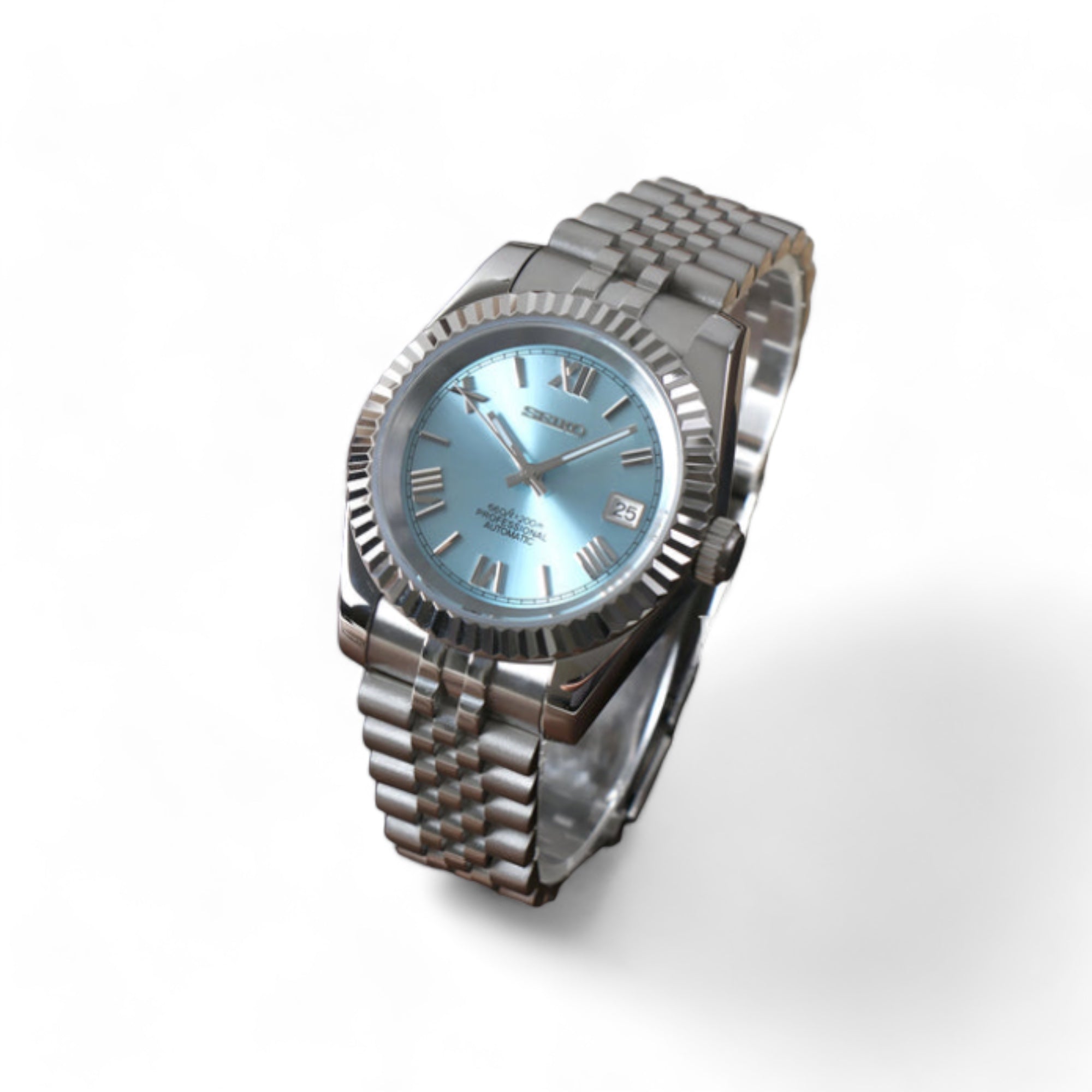 Seiko Ice Blue Roman Datejust MOD
