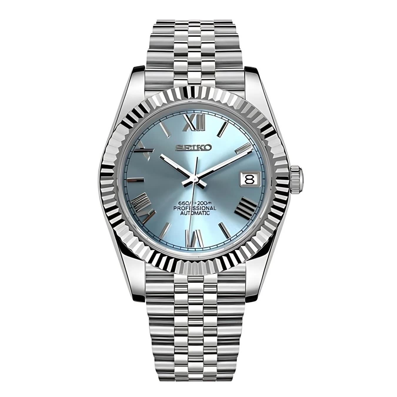 Seiko Ice Blue Roman Datejust MOD