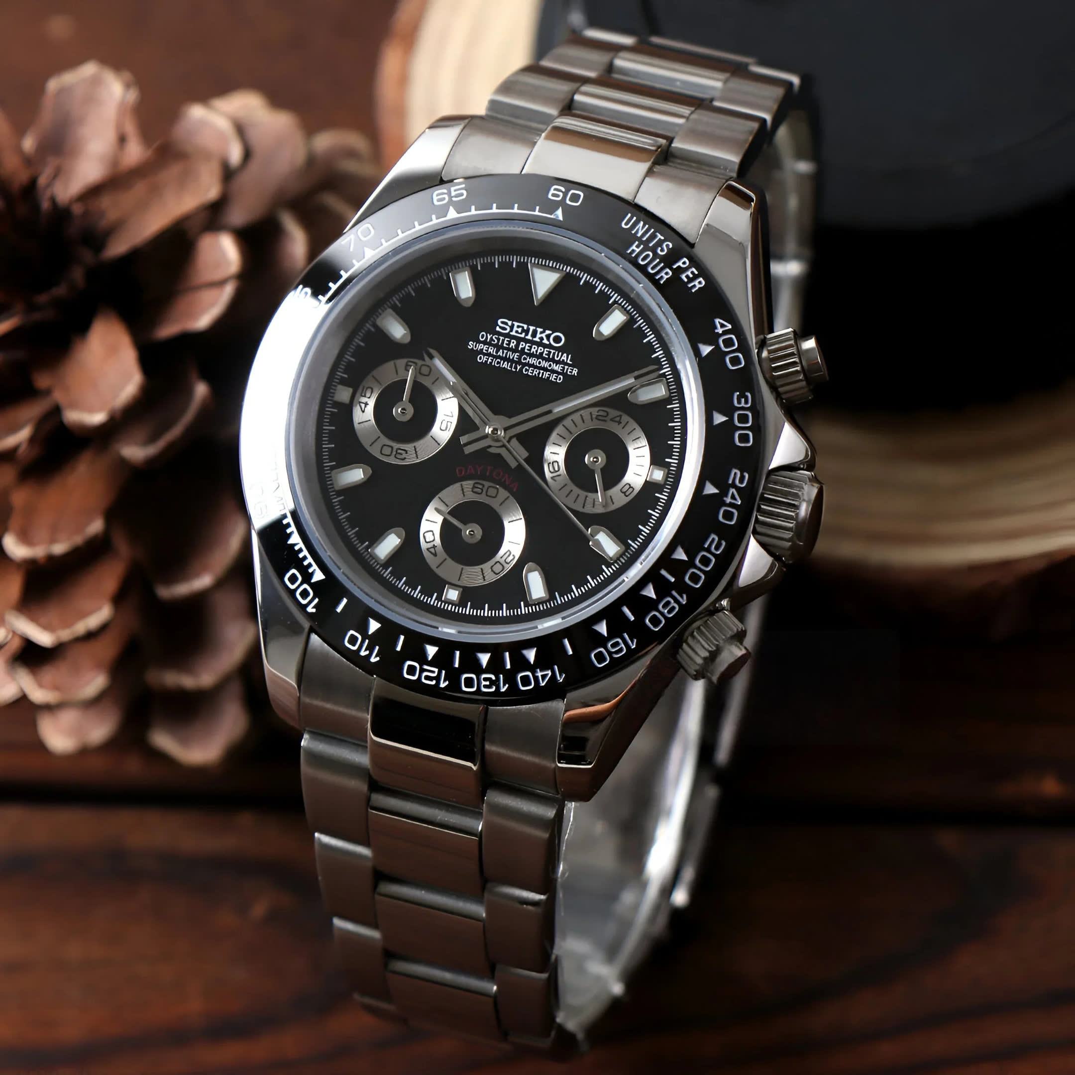 Seiko Black Panda Daytona MOD