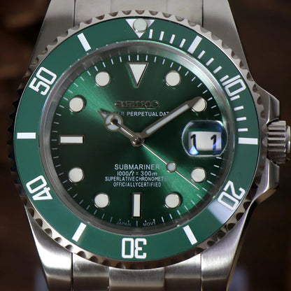 Seiko Green Hulk Submariner MOD